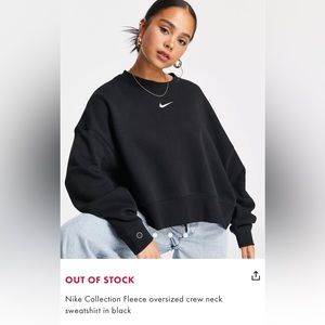 Nike Oversized Fleece Crew Sweatshirt